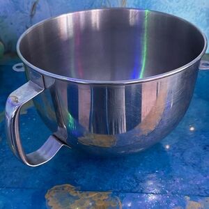 Premium Silver Mixing Bowl with Handle